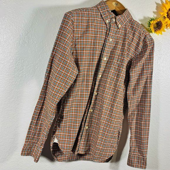 Fossil Plaid Multi-Color Button Up Cotton Men’s Shirt Size Small - Picture 5 of 12